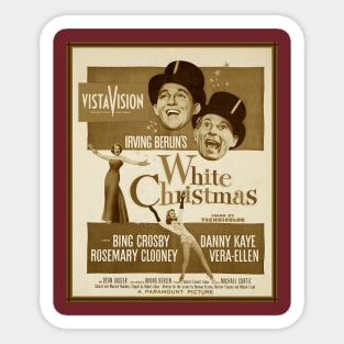 White Christmas (Sepia) Sticker